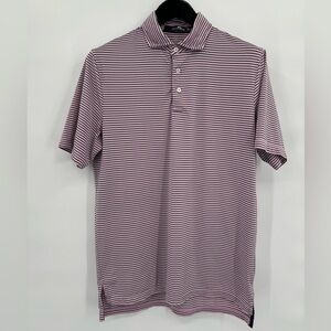 Ralph‎ Lauren RLX Performance Polo EUC Pink, Blue & White size M
